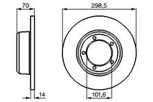 Тормозной диск Bosch 0 986 478 827 для Land Rover Defender 1 пок.