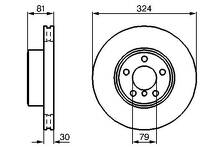 Тормозной диск Bosch 0 986 479 002 для BMW 7 серии E65 / рестайлинг
