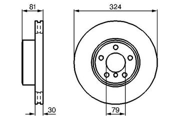 Bosch 0 986 479 002 <span>тормозной диск вентилируемый</span>