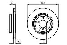 Тормозной диск Bosch 0 986 479 004 для BMW 7 серии E65 / рестайлинг