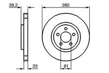 Тормозной диск Bosch 0 986 479 029 для Chrysler PT Cruiser 1 пок.