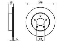 Тормозной диск Bosch  0 986 479 067