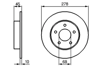 Bosch 0 986 479 067 <span>тормозной диск полный</span>