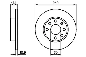 Bosch 0 986 479 189 <span>тормозной диск полный</span>