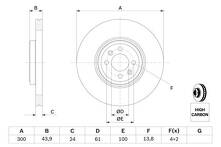 Тормозной диск Bosch 0 986 479 209 для Renault Grand Scenic 2 пок.