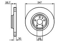 Тормозной диск Bosch 0 986 479 260 для Audi A6 C6 / седан / рестайлинг