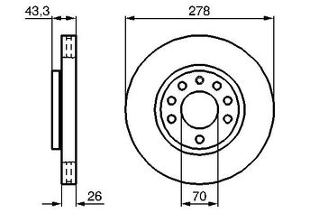 Bosch 0 986 479 262 <span>тормозной диск вентилируемый</span>