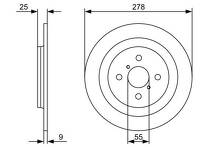 Тормозной диск Bosch 0 986 479 360 для Toyota Yaris 2 пок. / рестайлинг