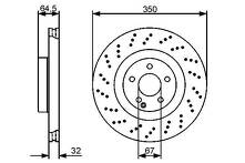 Тормозной диск Bosch 0 986 479 412 для Mercedes-Benz S-Class W221 / рестайлинг