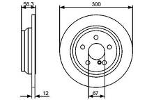 Тормозной диск Bosch 0 986 479 414 для Mercedes-Benz S-Class W221 / рестайлинг