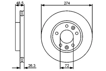 Bosch 0 986 479 444 <span>тормозной диск вентилируемый</span>