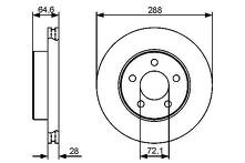 Тормозной диск Bosch 0 986 479 461 для Jeep Cherokee 2 пок.