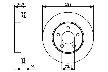 Bosch 0 986 479 461 <span>тормозной диск вентилируемый</span>