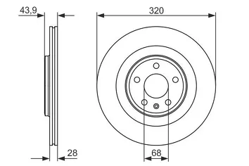 Bosch 0 986 479 552 <span>тормозной диск вентилируемый</span>