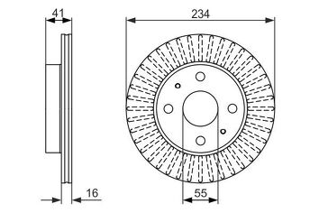 Bosch 0 986 479 592 <span>тормозной диск вентилируемый</span>