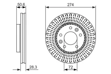 Bosch 0 986 479 599 <span>тормозной диск вентилируемый</span>