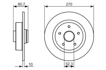 Bosch 0 986 479 607 <span>тормозной диск полный</span>