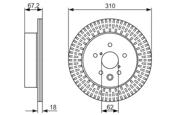 Bosch 0 986 479 615 <span>тормозной диск вентилируемый</span>