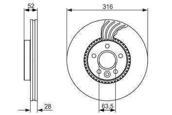 Bosch 0 986 479 620 <span>тормозной диск вентилируемый</span>