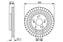 Тормозной диск Bosch 0 986 479 625 для Honda Accord 7 пок. / седан