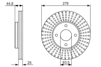 Bosch 0 986 479 637 <span>тормозной диск вентилируемый</span>