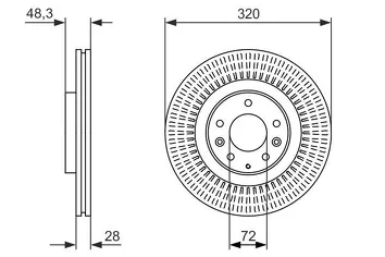 Bosch 0 986 479 795 <span>тормозной диск вентилируемый</span>