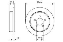 Тормозной диск Bosch 0 986 479 A80 для Chrysler PT Cruiser 1 пок.