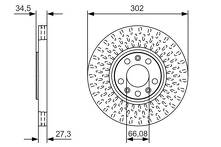 Тормозной диск Bosch 0 986 479 A88 для Peugeot RCZ 1 пок.