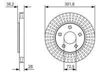 Тормозной диск Bosch 0 986 479 B17 для Dodge Journey 1 пок. / рестайлинг