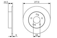 Тормозной диск Bosch 0 986 479 T86 для Nissan Maxima 4 пок. / A32