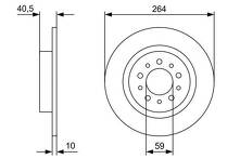Тормозной диск Bosch 0 986 479 C98 для Fiat Tipo 2 пок. / хэтчбек