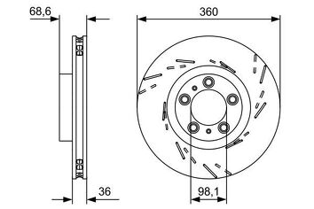 Bosch 0 986 479 D23 <span>тормозной диск вентилируемый</span>