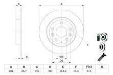 Тормозной диск Bosch 0 986 479 E55 для Mazda CX-3 DK