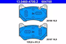Передние тормозные колодки ATE  13.0460-4700.2