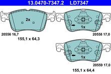 Передние тормозные колодки ATE Ceramic 13.0470-7347.2 для Ford Puma 2 пок.