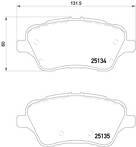 Передние тормозные колодки Brembo P 24 151 для Ford Tourneo Courier 1 пок.