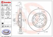 Тормозной диск Brembo Prime Line 09.N431.11 для Toyota Venza 1 пок. / рестайлинг