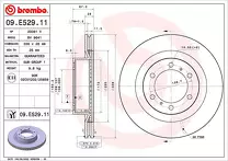 Тормозной диск Brembo  09.E529.11