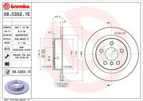 Тормозной диск Brembo 08.C352.1E для BMW i3 I01