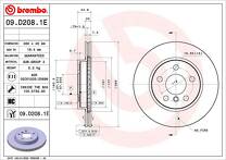 Тормозной диск Brembo 09.D208.1E для BMW i3 I01