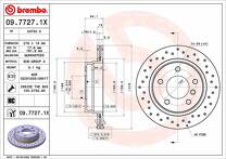 Тормозной диск Brembo Xtra Line 09.7727.1X для BMW 3 серии E46 / кабриолет