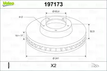 Тормозной диск Valeo  197173