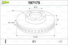 Тормозной диск Valeo 197175 197175