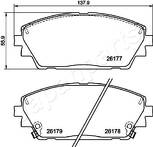 Передние тормозные колодки Japanparts PA-3002AF для Mazda 3 BP / хэтчбек