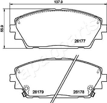 Japanparts PA-3002AF <span>тормозные колодки передние</span>