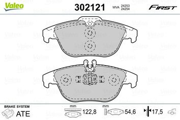 Valeo First 302121 <span>тормозные колодки задние</span>