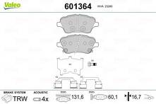 Передние тормозные колодки Valeo 601364 для Ford Tourneo Courier 1 пок.