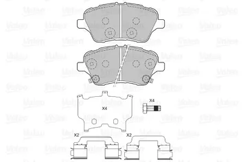 Valeo 601364 <span>тормозные колодки передние</span>