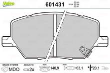 Передние тормозные колодки Valeo 601431 для Jeep Compass 2 пок.