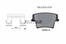 Задние тормозные колодки Textar Q+ 2220903 для Dodge Charger 7 пок. / рестайлинг